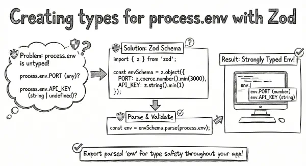 Creating types for process.env with Zod